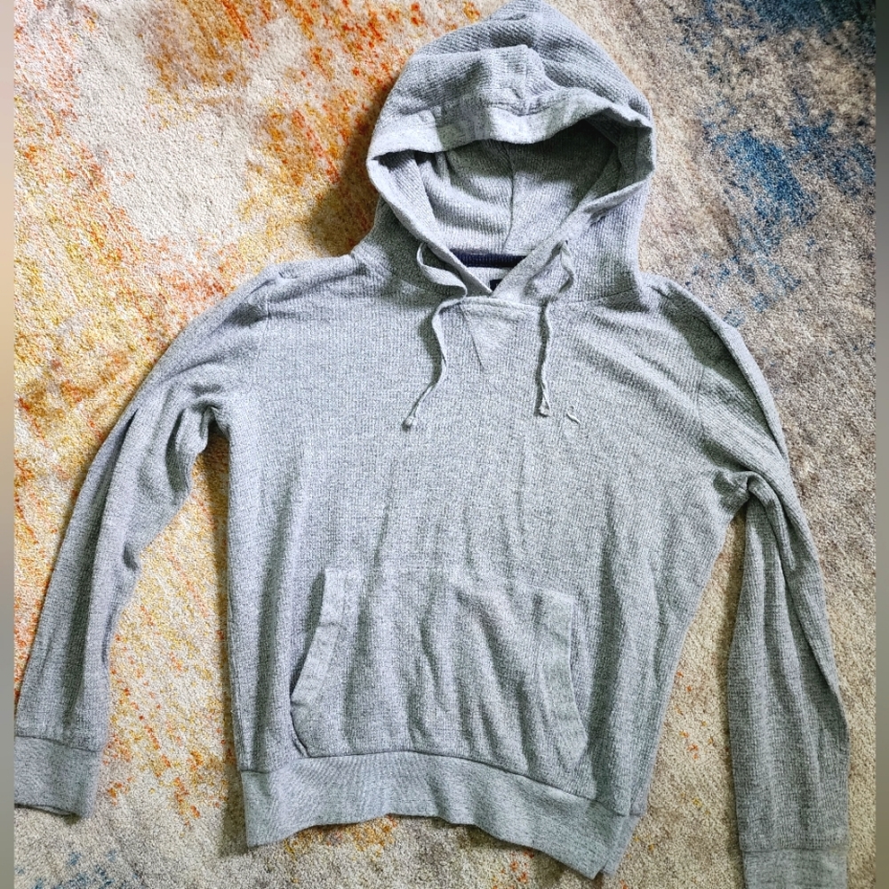 ** 2/$20 ** Tailorbyrd Boys' Heathered Waffle Knit Light Gray Hoodie